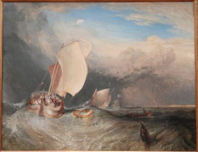 Bateaux de pêche avec des marchands négociant du poisson - Joseph Mallord William Turner